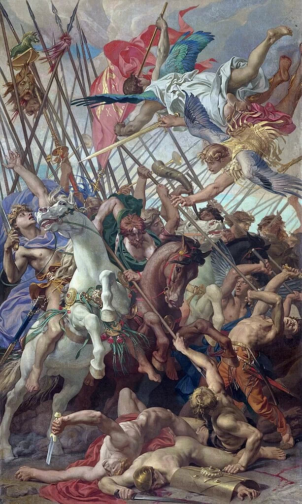 Pantheon - La battaglia di Tolbiac, dettaglio